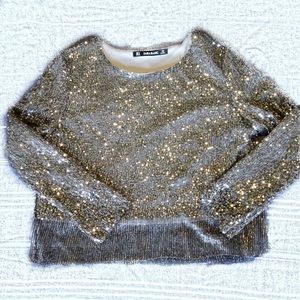 Zara Sequins Cropped Top